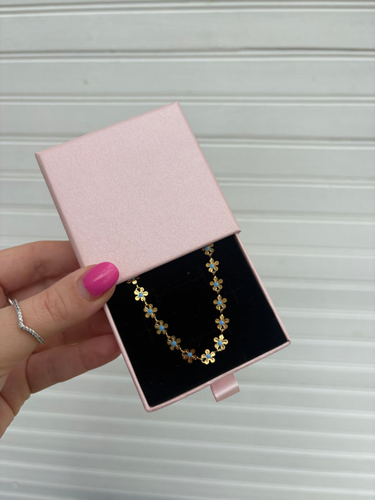 Blue flower necklace