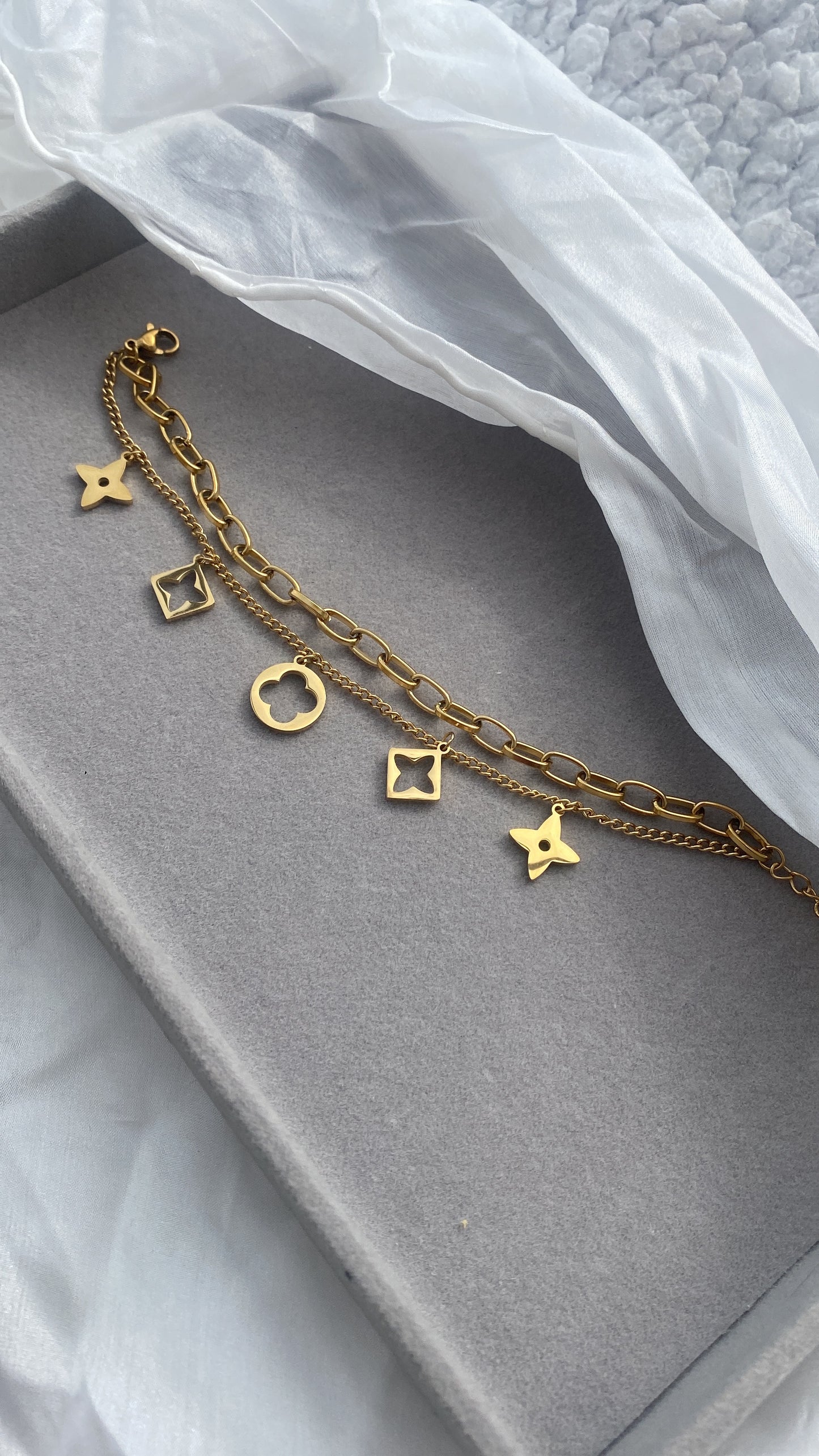 LV double chain bracelet