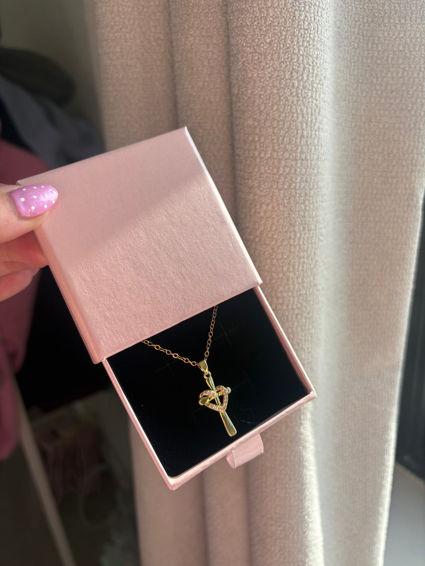 Gold Heart Cross