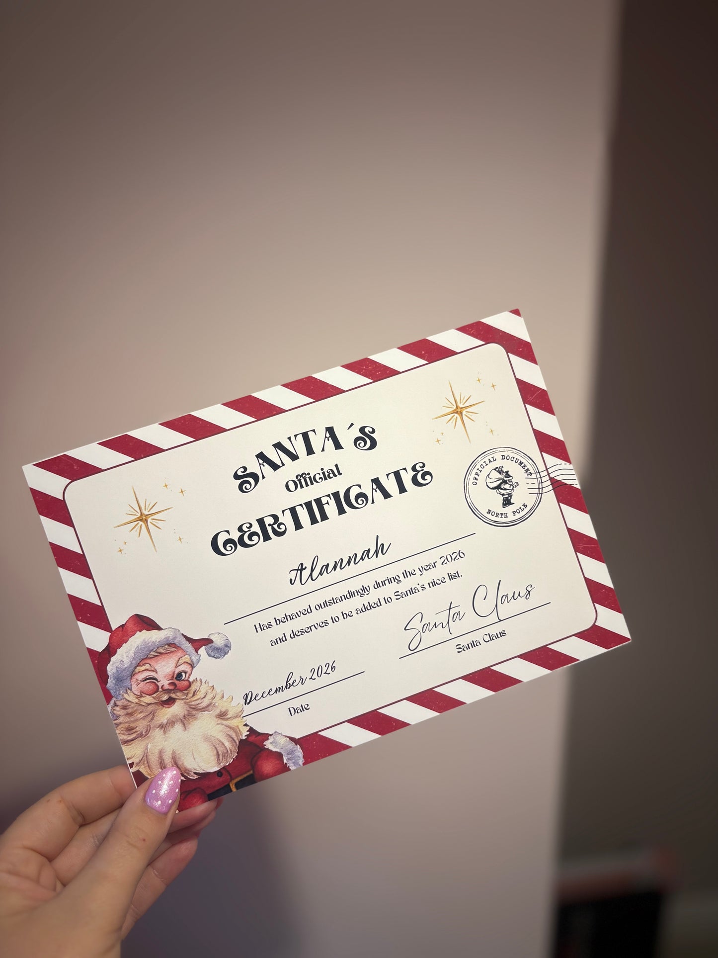 Santa Offical Certificate