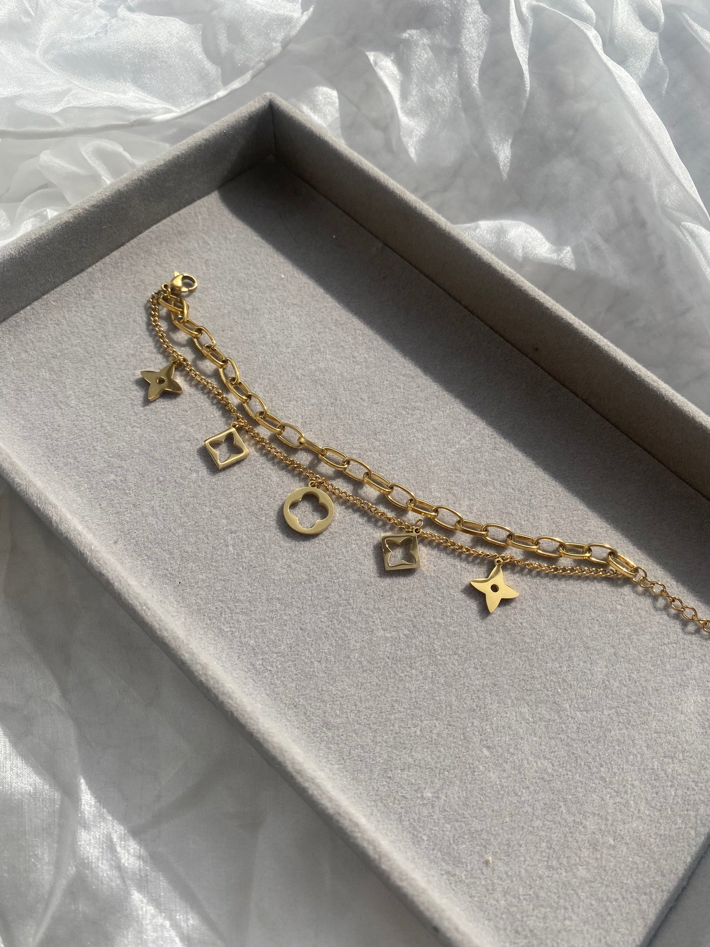 LV double chain bracelet