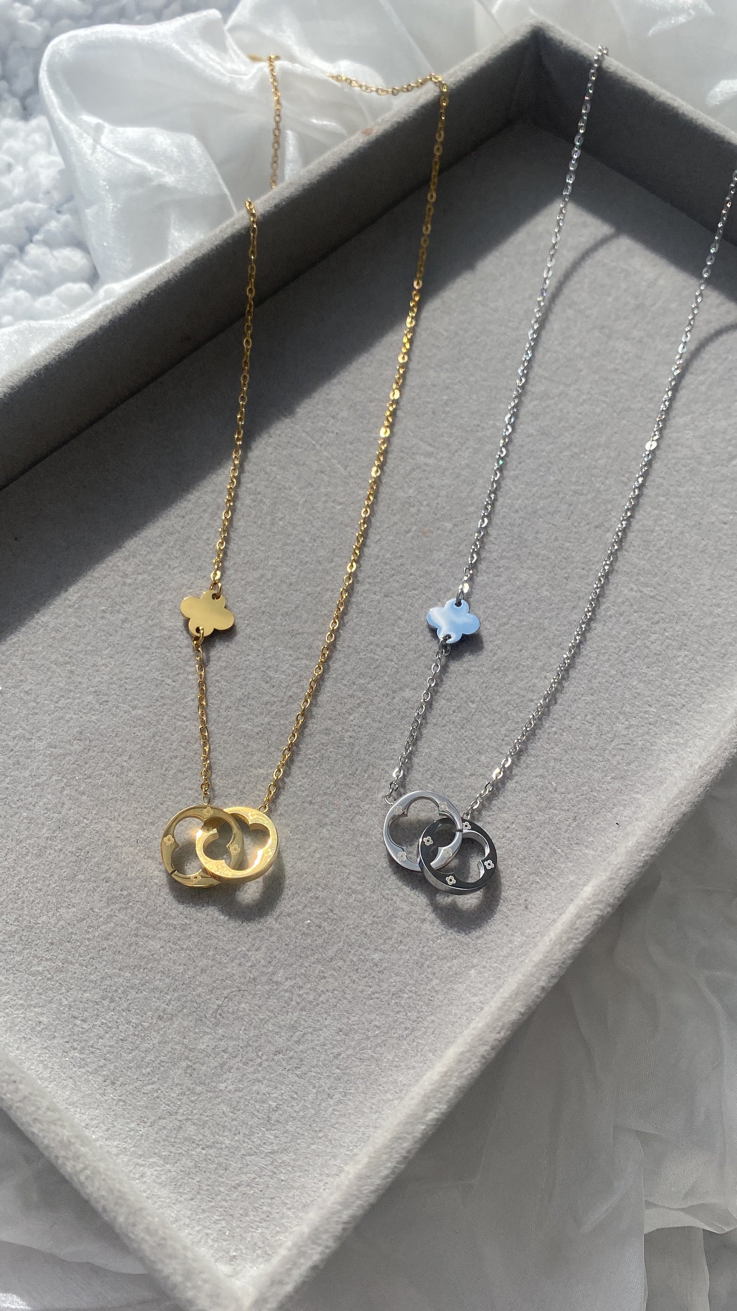 Silver Clover Necklace