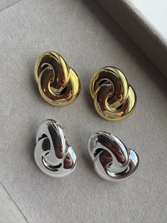 S shaped earrings