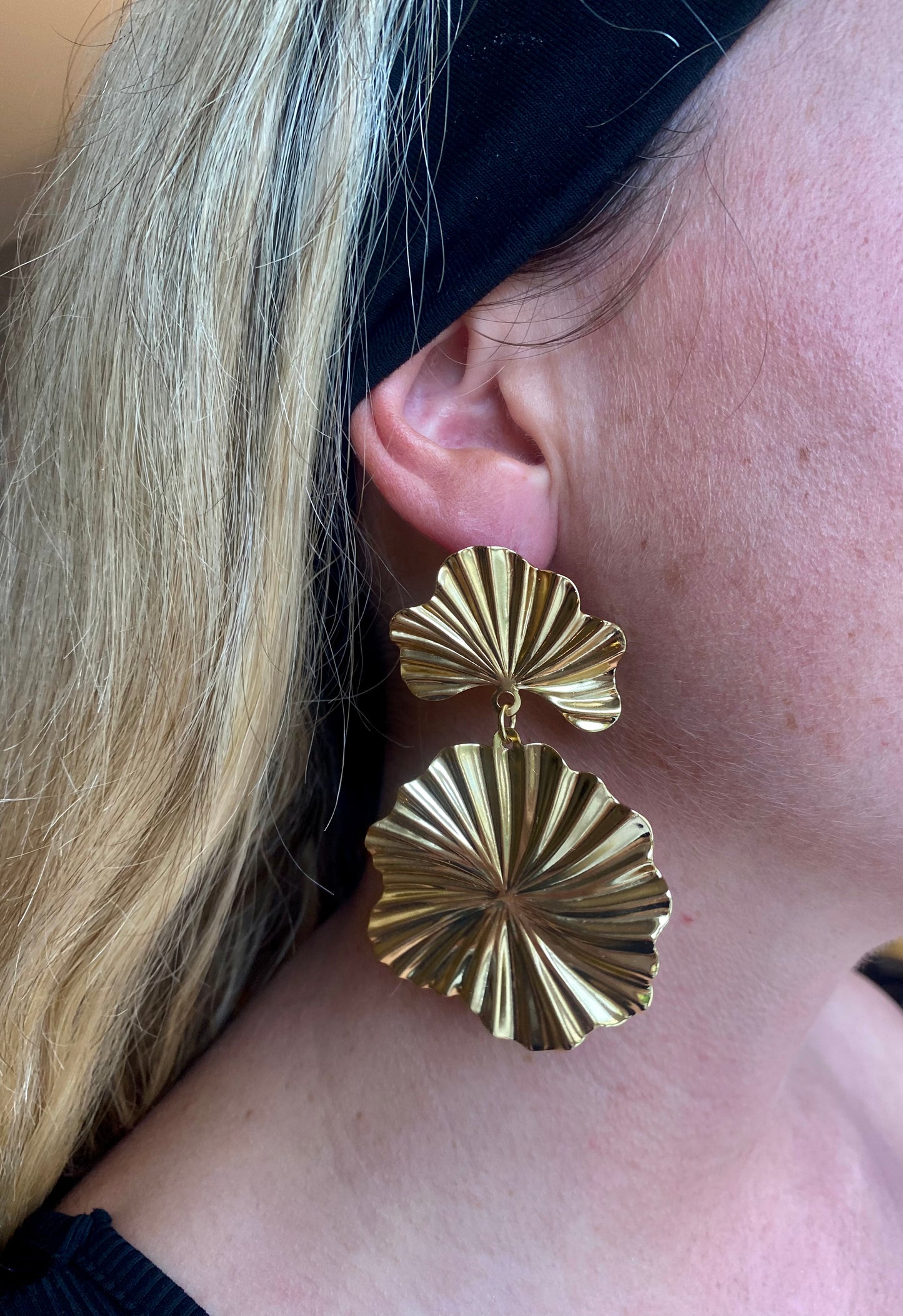 Gold Snowflake Earrings