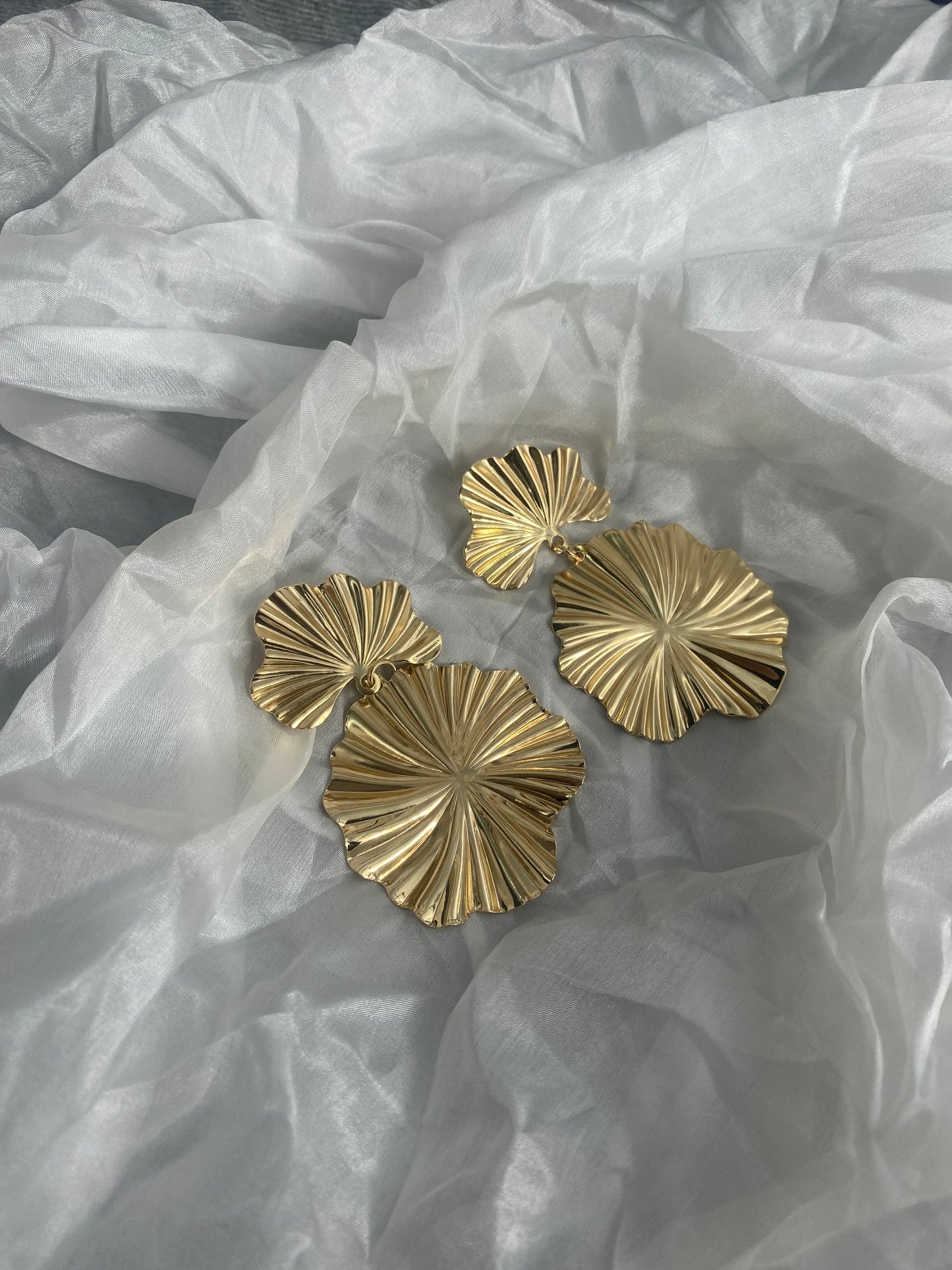 Gold Snowflake Earrings