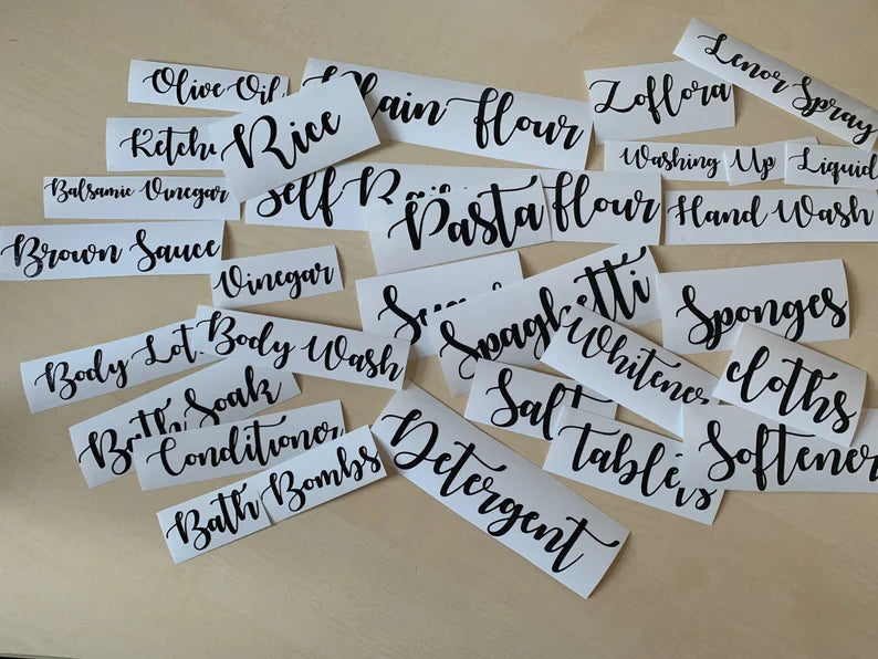Food Names Decal