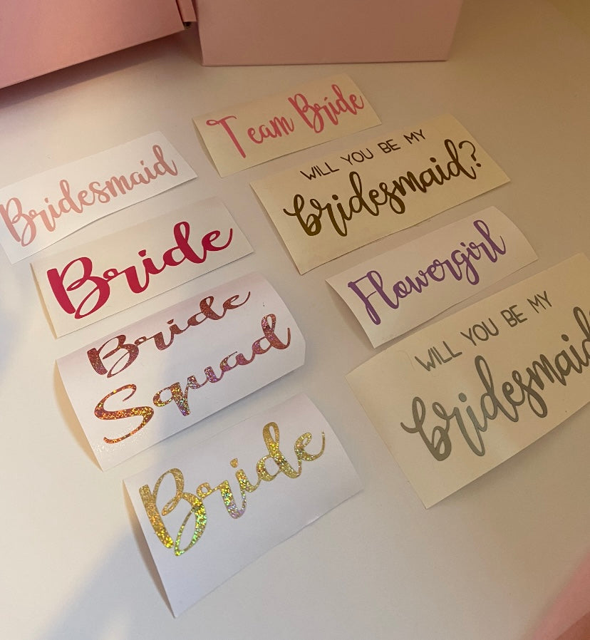 Wedding Role Decals