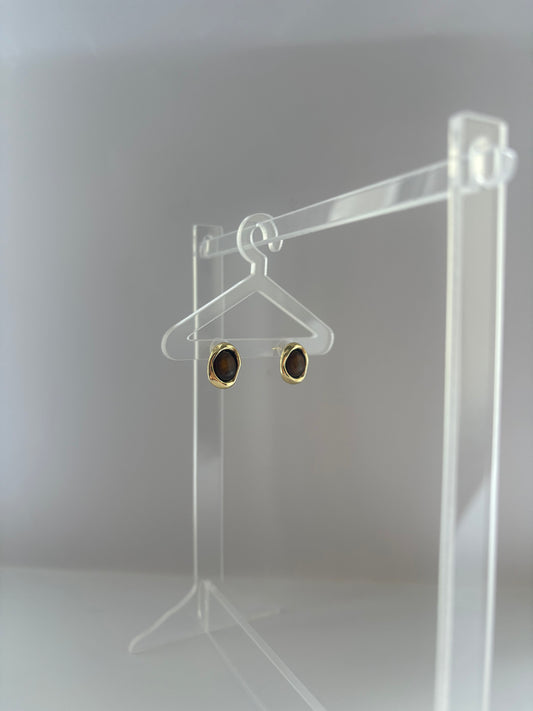 Brown golden studs