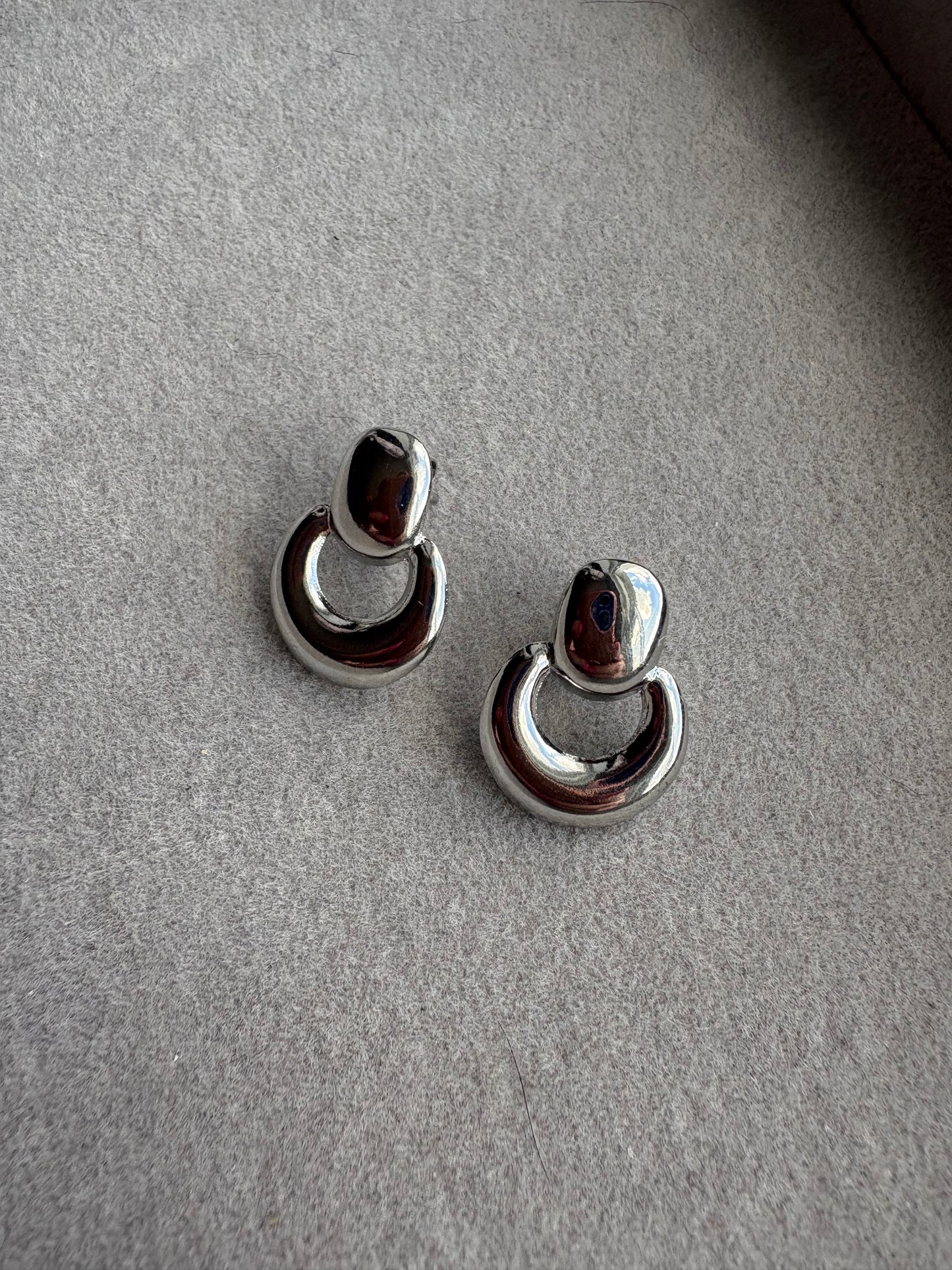 Small silver earrings