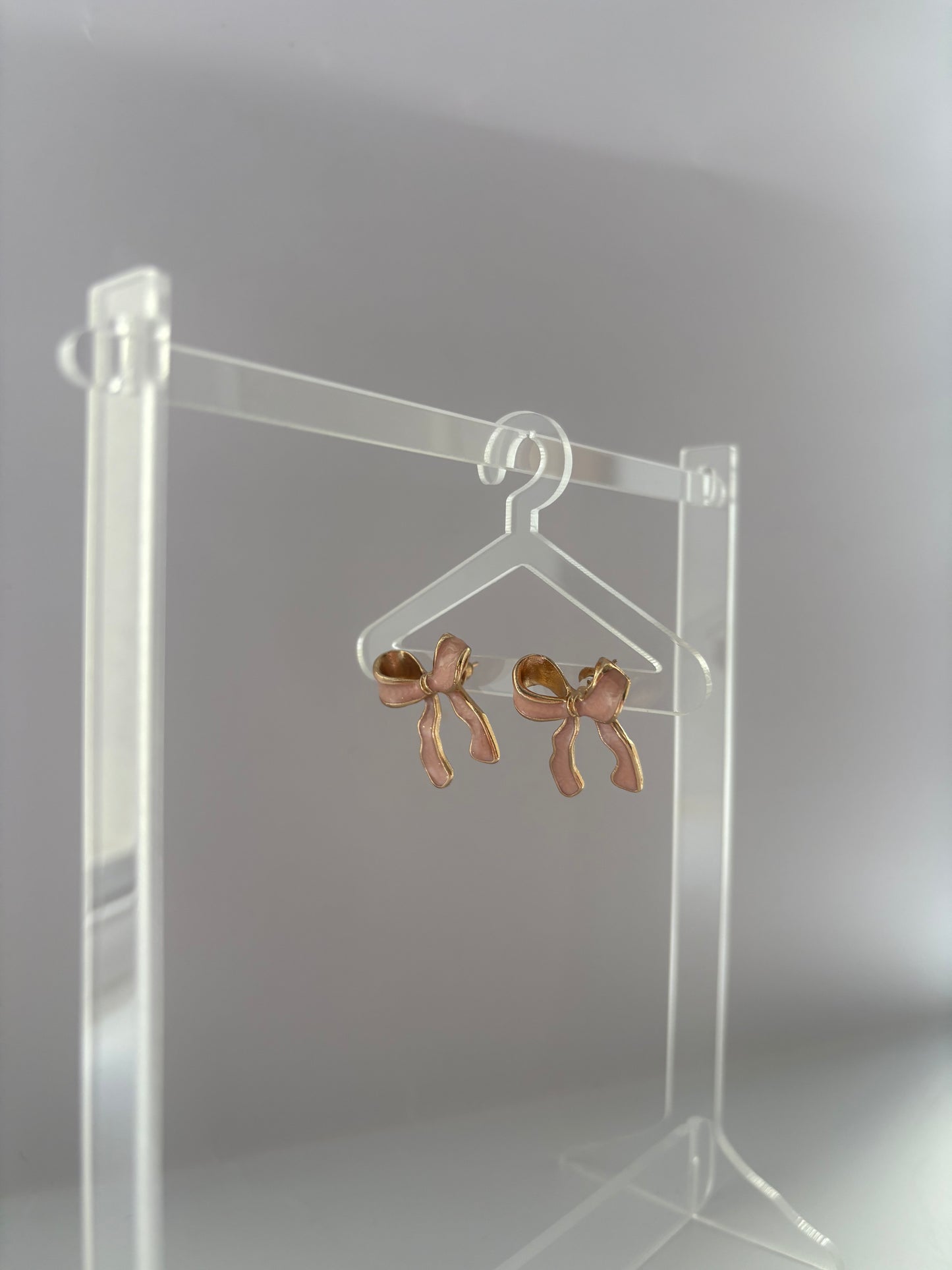 Pink glitter earrings