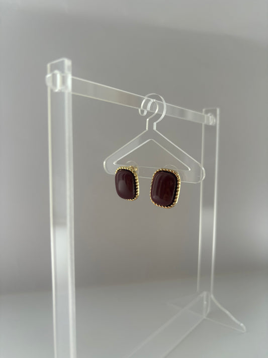 Burgundy studs