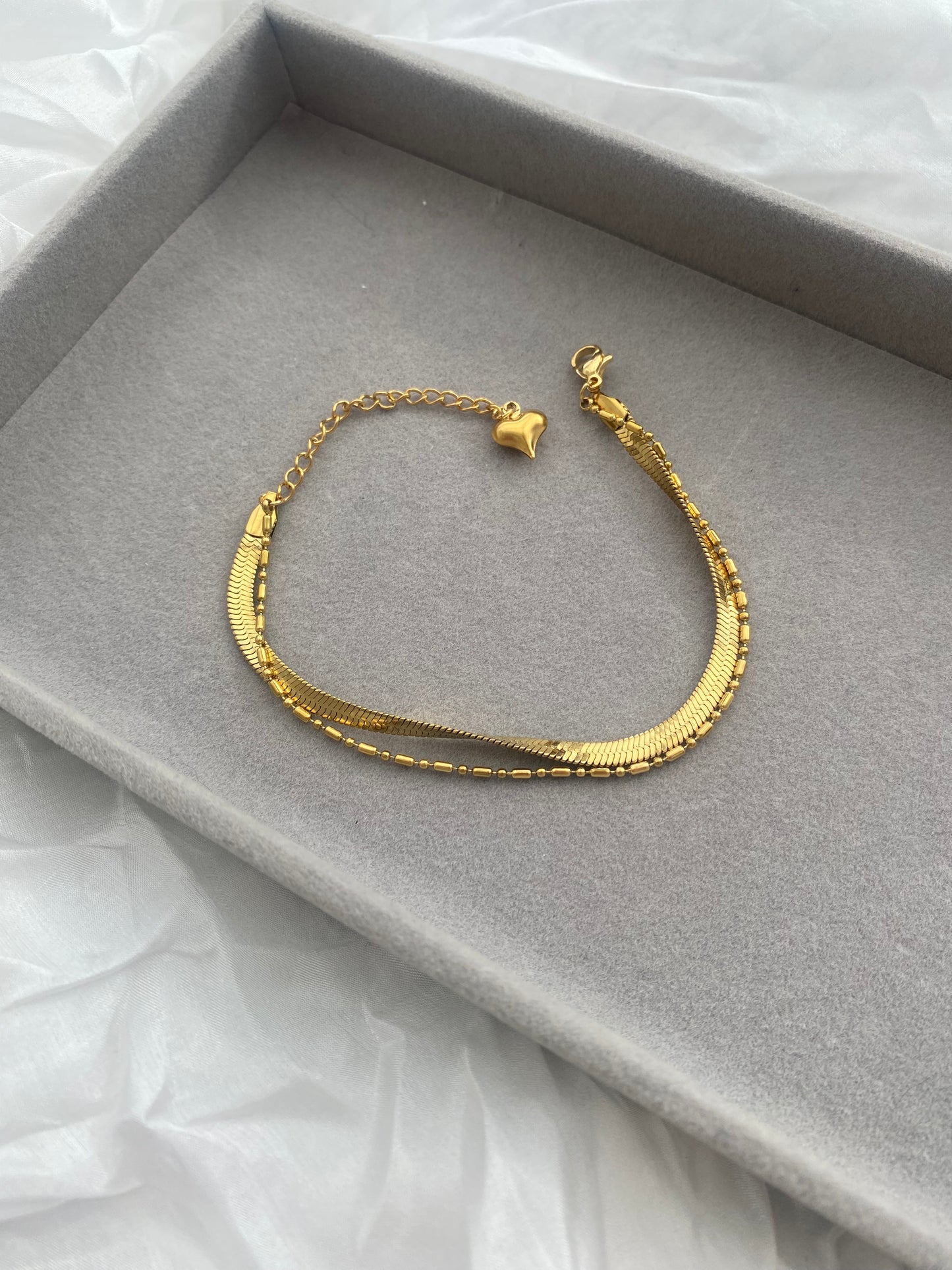 Gold heart Shaped Bracelet