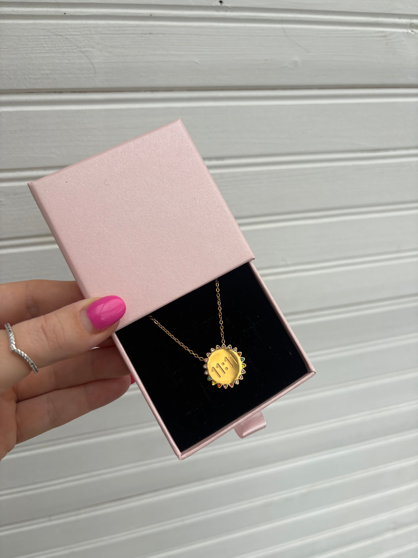 11:11 rainbow necklace