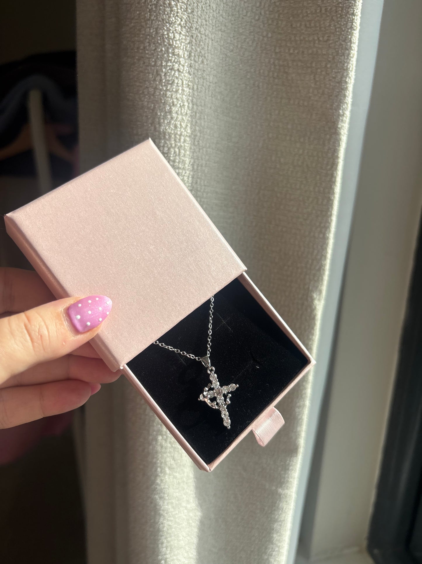 Silver cross necklace