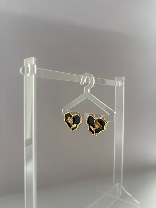 Love rose earrings
