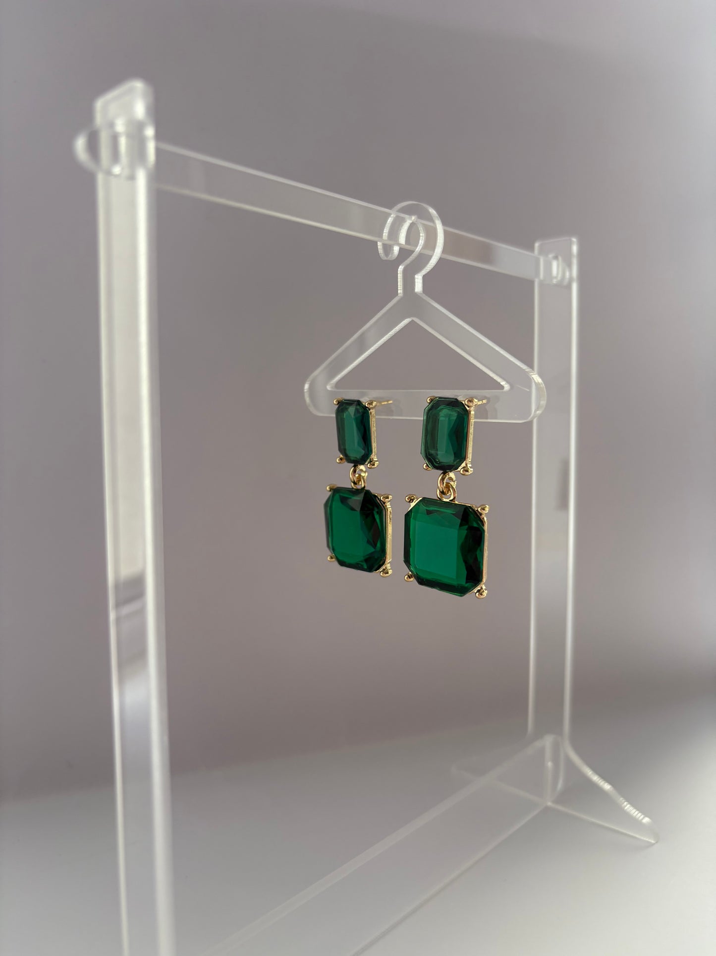 Square dropped earrings