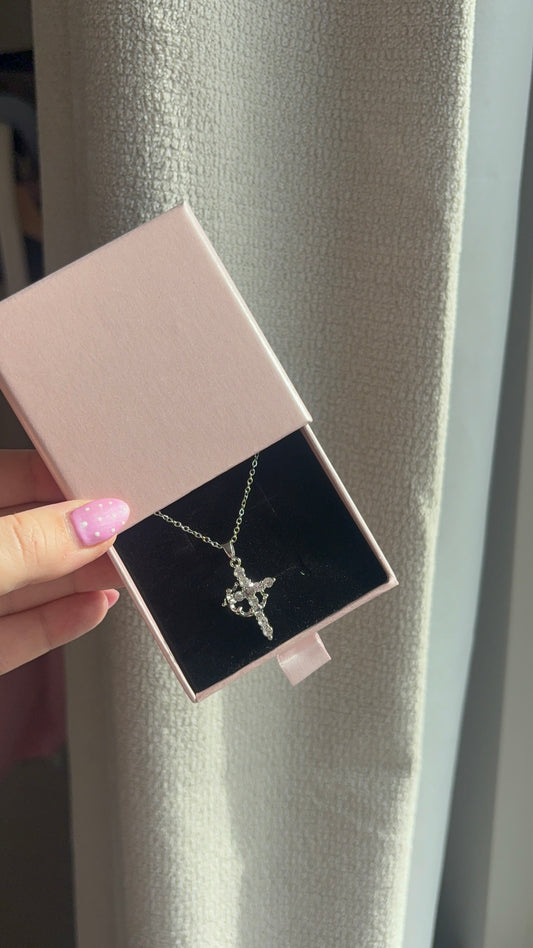 Silver cross necklace
