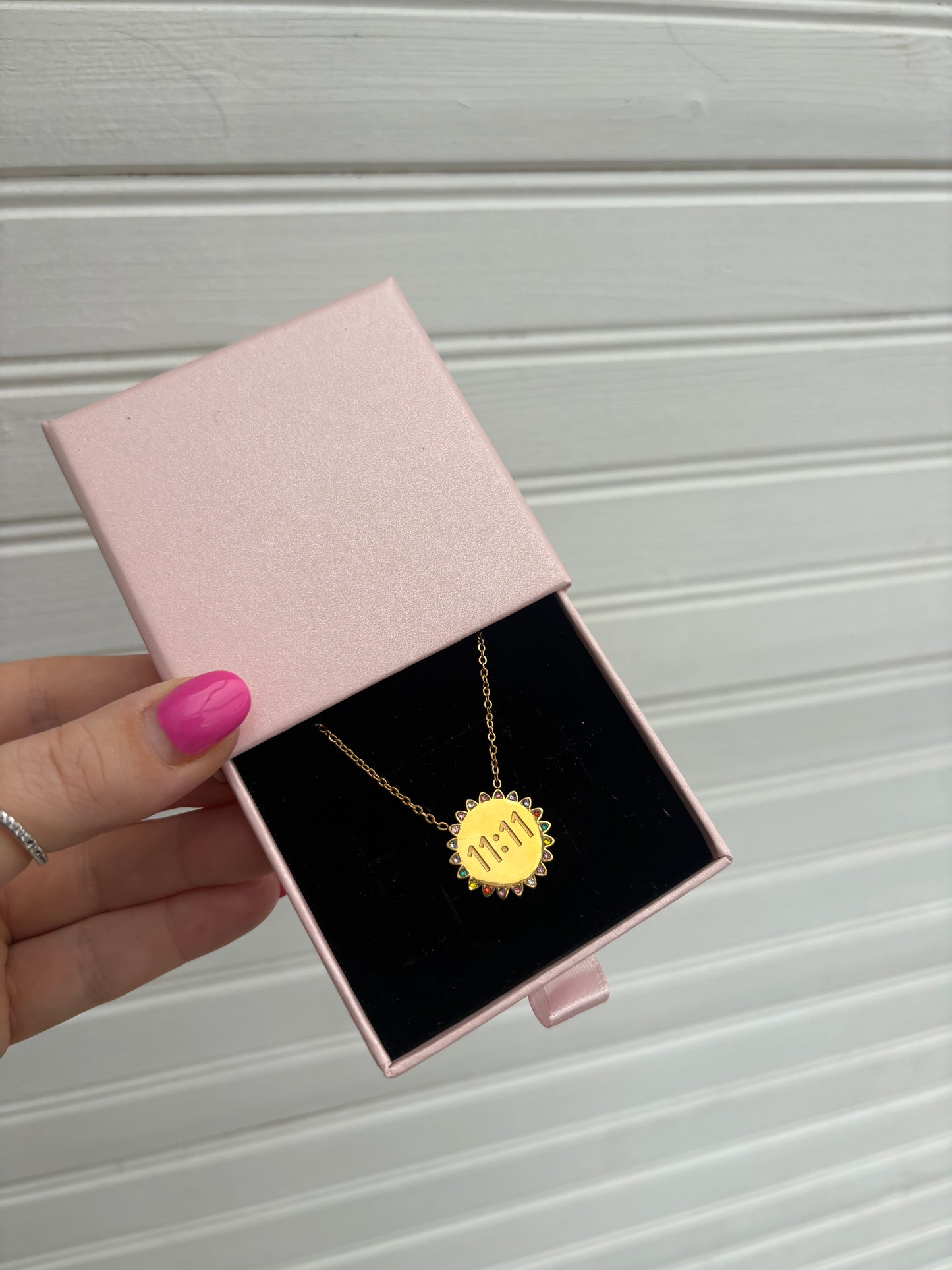 11:11 rainbow necklace