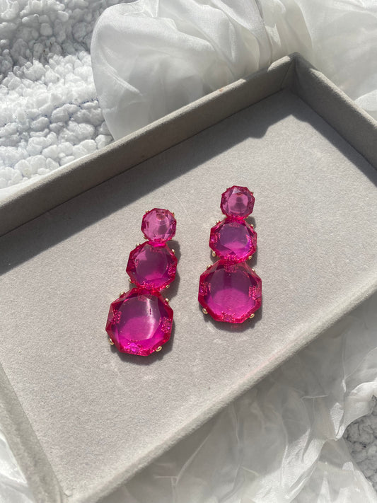 Pink Barbie Drop Earrings
