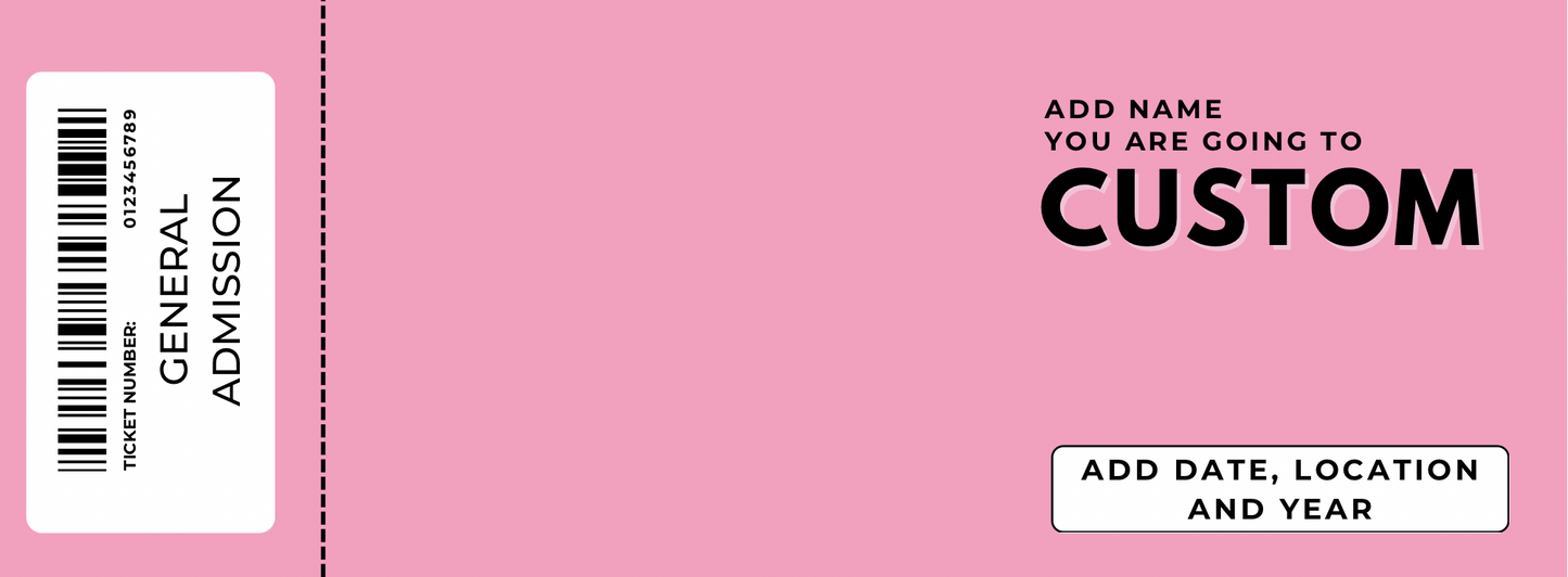 Souvenir Paper Tickets Concerts