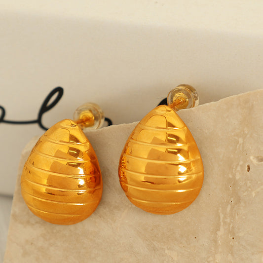 18k HoneyComb Gold Earrings