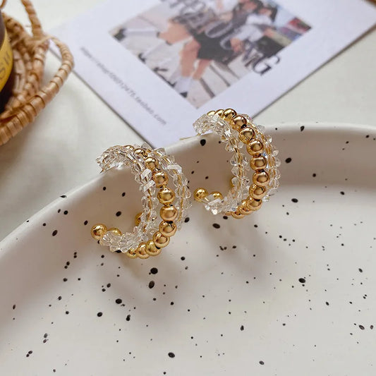 Gold trim hoops