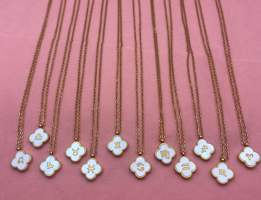 Clover Star Sign Necklaces